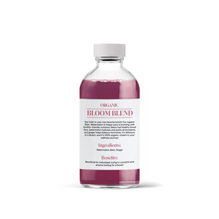 Bloom Blend fertility juice with organic beet, watermelon and ginger by Drink Juice Co.