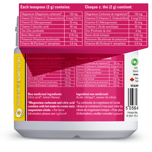 MAG365 Magnesium Bone Formula EXOTIC LEMON 330gr – Drink Juice Co.